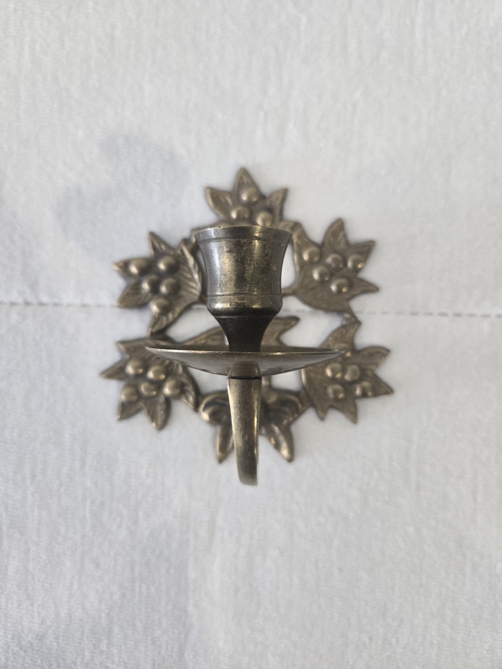 Vintage Brass Metal Wall Candle Sconce